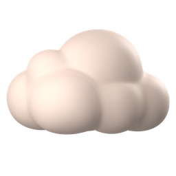 Fluffy white cloud floating in the sky